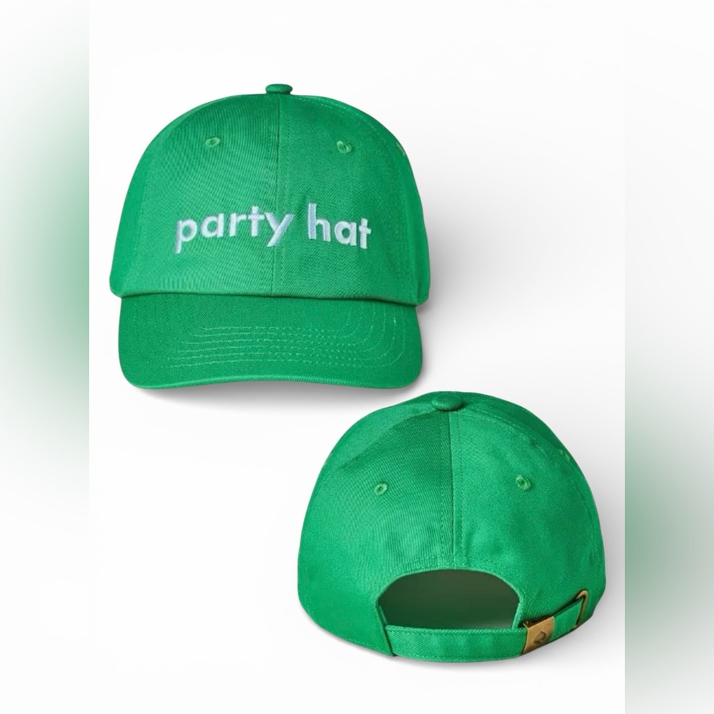 Kate Spade NY x Target Party Hat Baseball Cap Green Cotton NWT